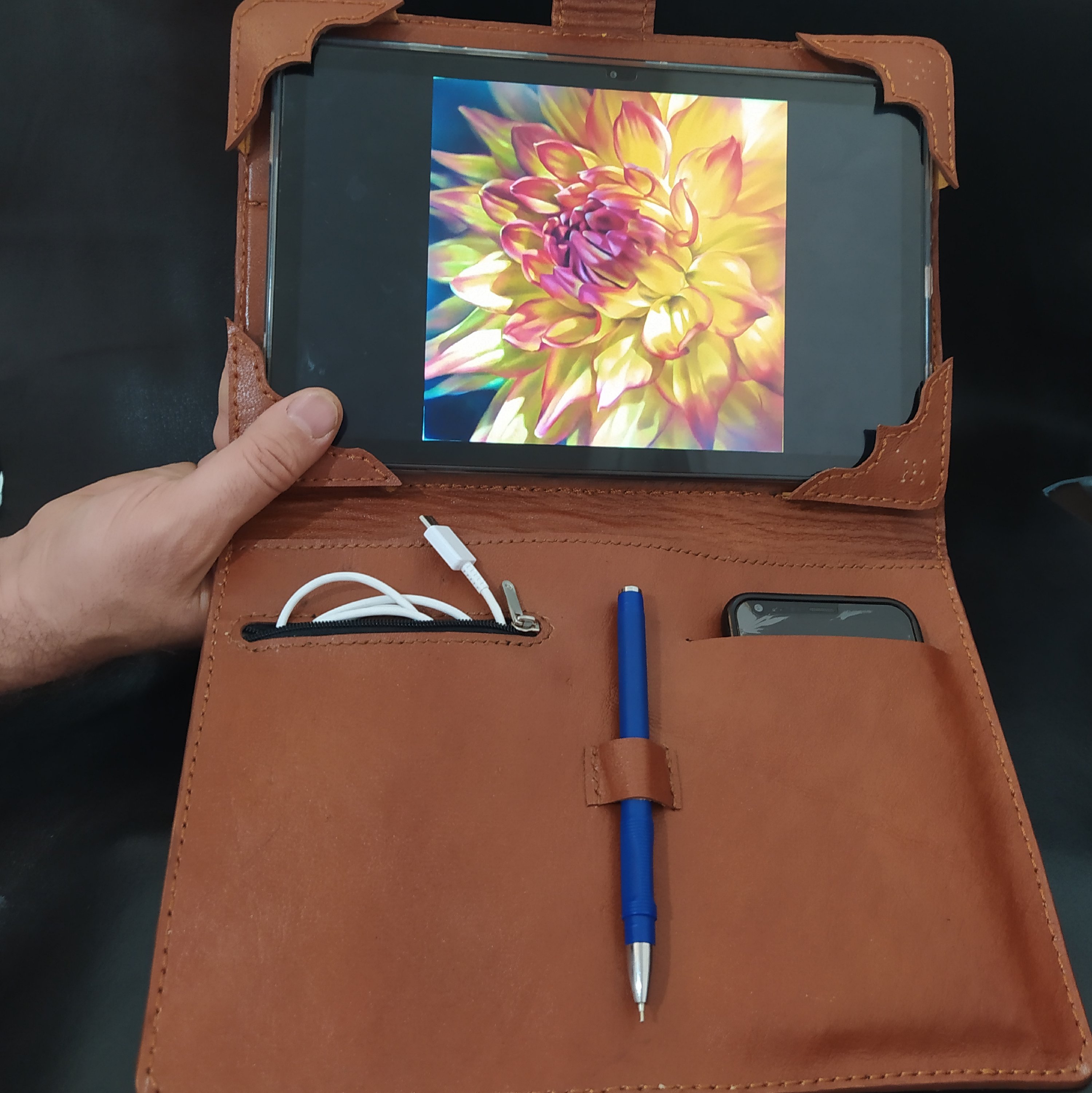 کیف چرم طبیعی تبلت