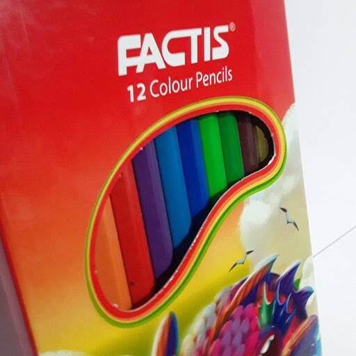 مداد رنگی 12 رنگ فکتیس جعبه مقوایی