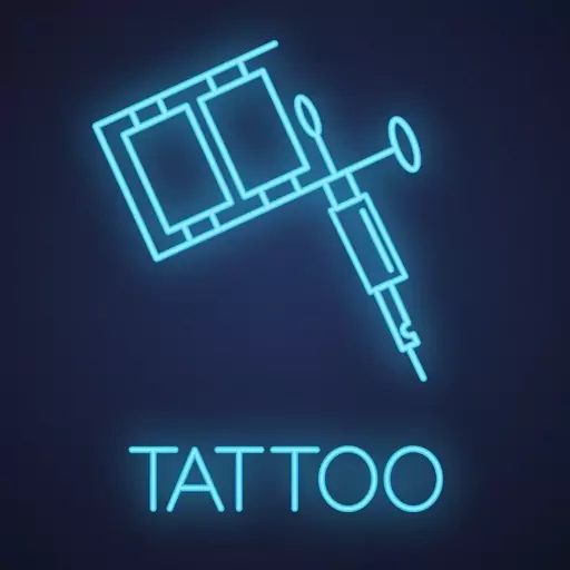 تابلو نئون طرح تتو tattoo 