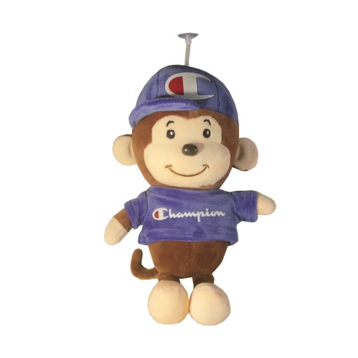 عروسک طرح میمون کلاه دار مدل ase21 ارتفاع 25 سانتی متر رنگ قرمز