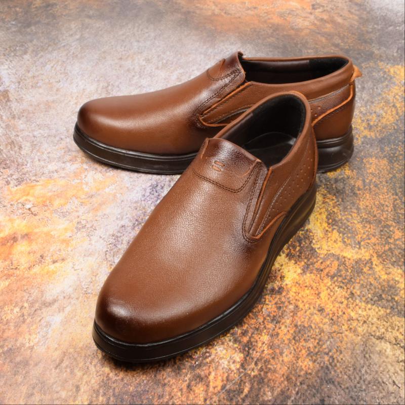 کفش چرم مردانه پانو  مدل رسمی کد 147313 رنگ عسلی سایز 40 تا 45