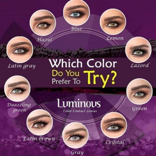 لنز رنگی  کره ای لومینوس قابل استفاده برای یک سال رنگ LEMON