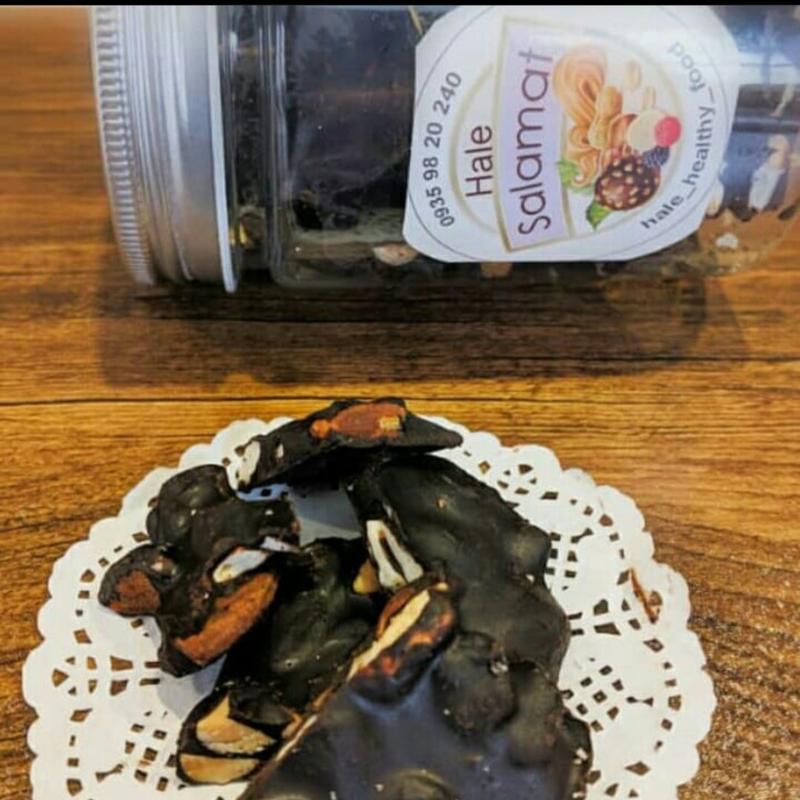 اسلایس رژیمی شکلات تلخ بادام زمینی بدون شکر و روغن   ارسال در تابستان فقط تهران و توسط پیک