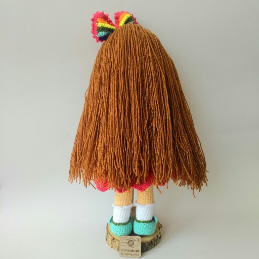 اسباب بازی عروسک بافتنی کاموایی دخترانه سلینا