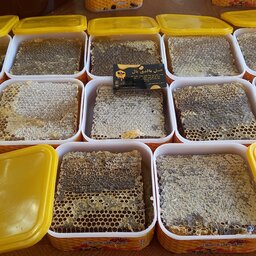 عسل مومدارچهل گیاه طبیعی( 1 کیلویی) ساکارز  زیر2 درصد بالدی بال