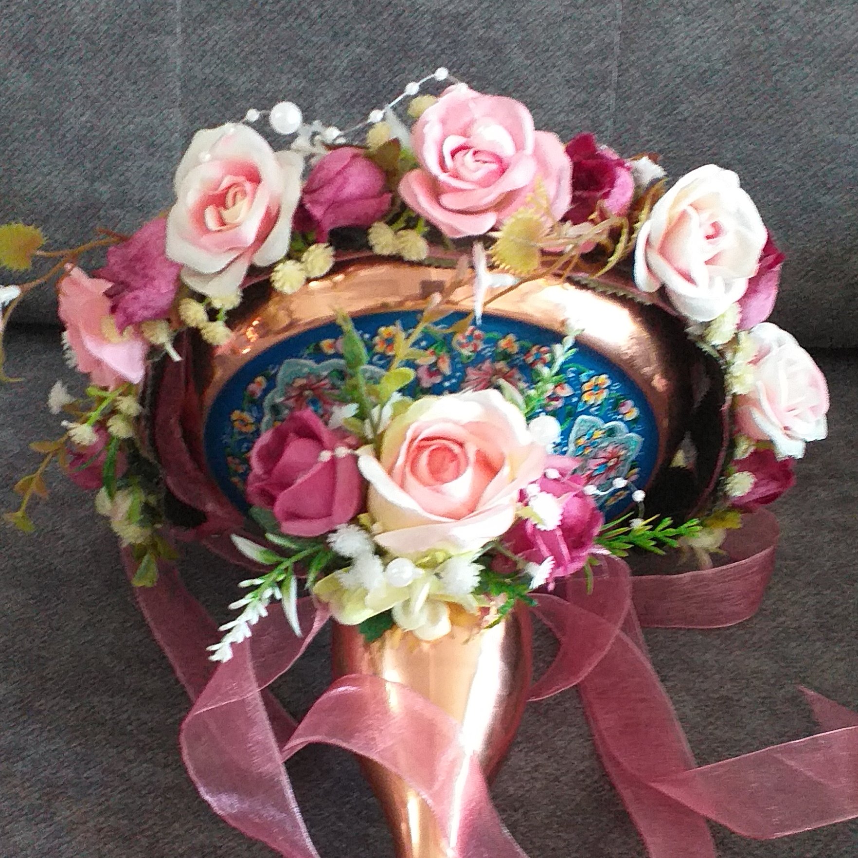 گل ارایی ست تاج و دستبند