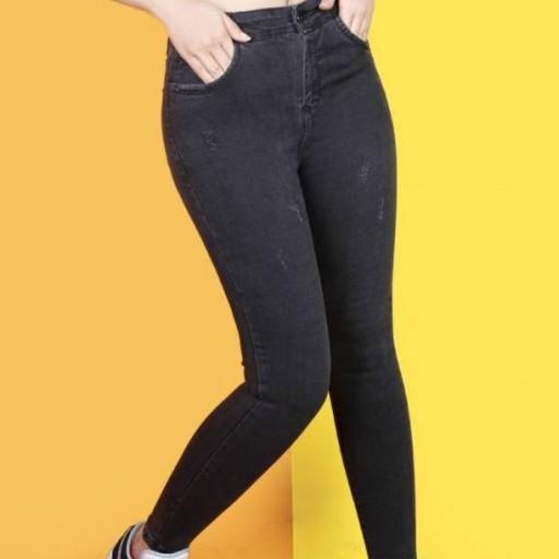 شلوار جین زنانه مشکی قد 90