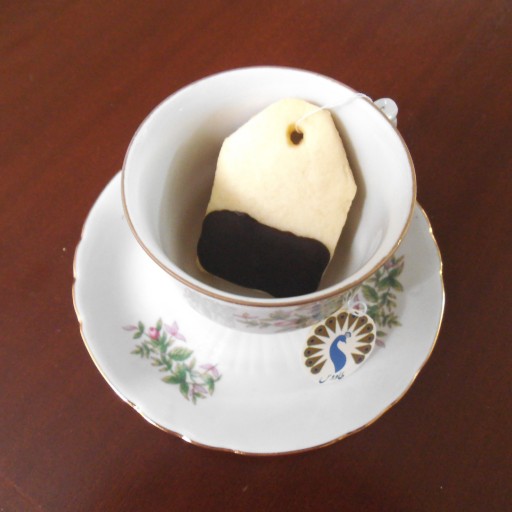 کوکی کره ای خانگی _ طرح چای کیسه ای (10 عددی)