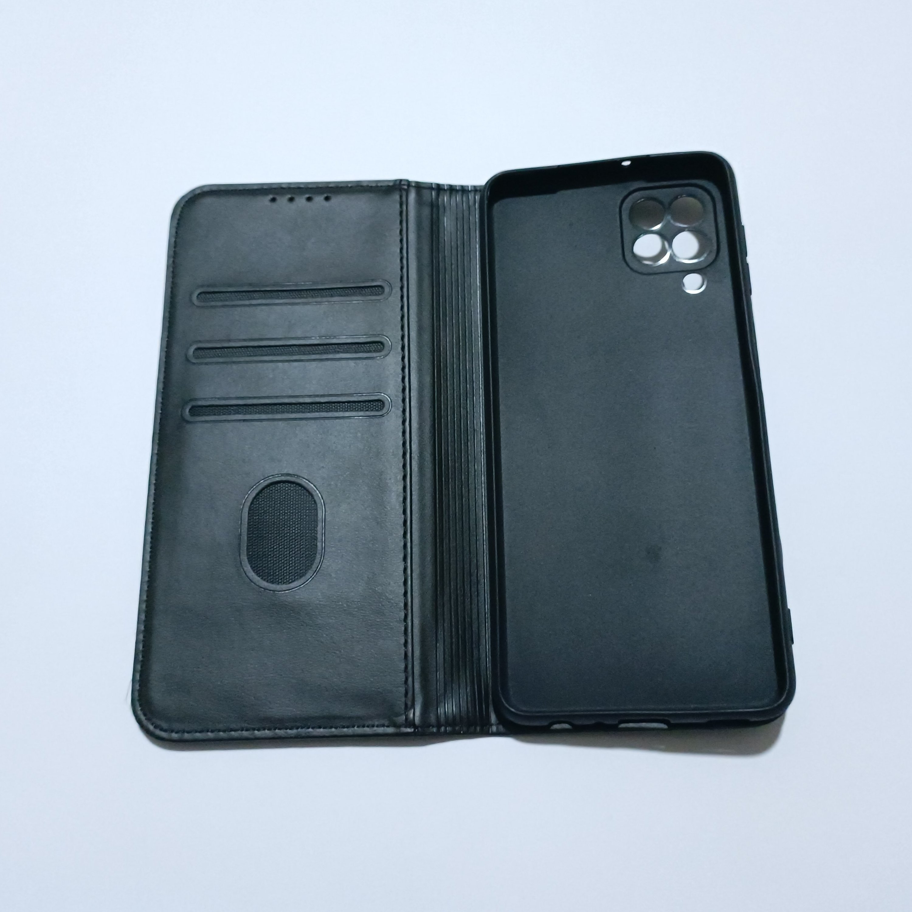 کیف کلاسوری چرمی مگنتی محافظ لنز دار مناسب برای گوشی موبایل سامسونگ A22 4g/M32 4g/M22