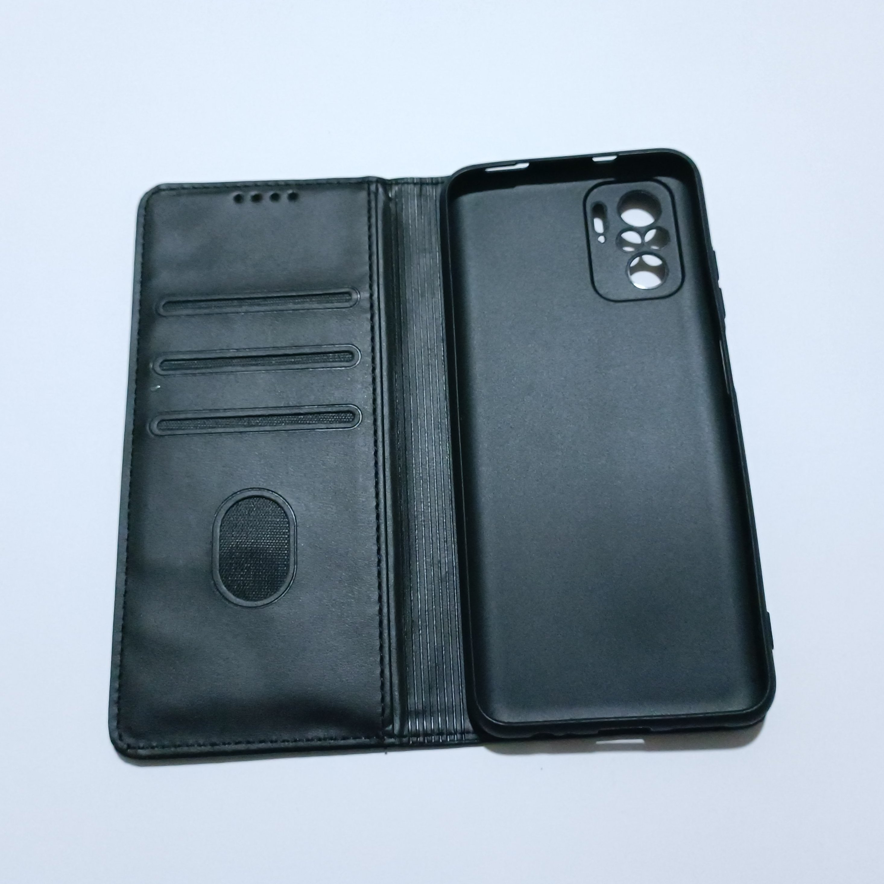 کیف کلاسوری چرمی مگنتی محافظ لنز دار مناسب برای گوشی موبایل شیائومی Redmi note10 4g/note10s