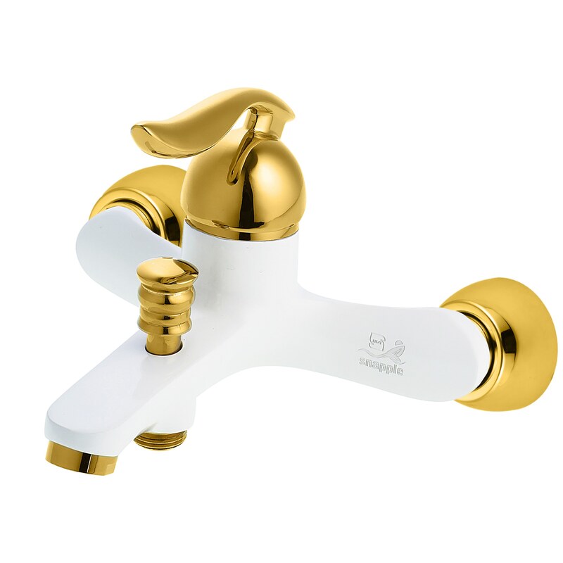 شیر حمام اسناپل مدل رهام رنگ سفید طلا استاندارد