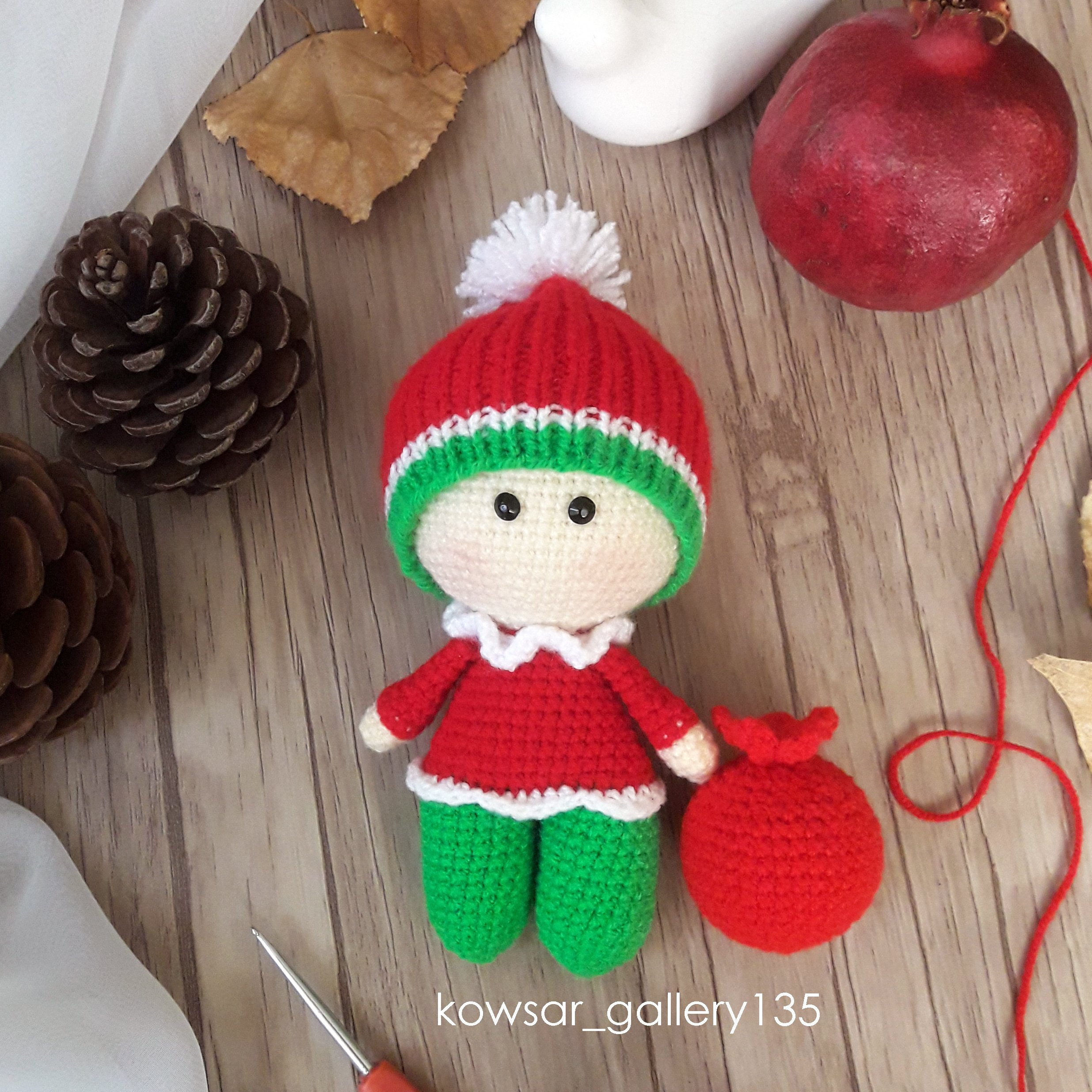 عروسک یلدا بانو دستبافت شهر عروسکی کوثر