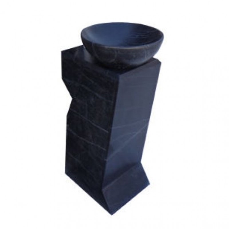 روشویی سنگی دکومکور روشویی مدل اوپال سنگ مشکی مرمریت ابزار خورده دکومکور