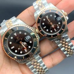 ساعت مچی ست مردانه و زنانه رولکس سابمارینر رنگبندی صفحه مشکی Rolex