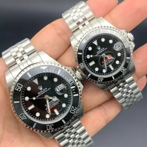 ساعت مچی مردانه و زنانه ست رولکس رنگبندی نقره ای Rolex