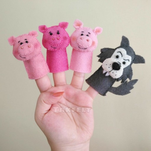 پک عروسک انگشتی داستان سه خوک کوچولو