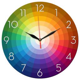 ساعت دیواری گرد مدل 1110 طرح چرخه رنگ شکل دایره ای قطر 30