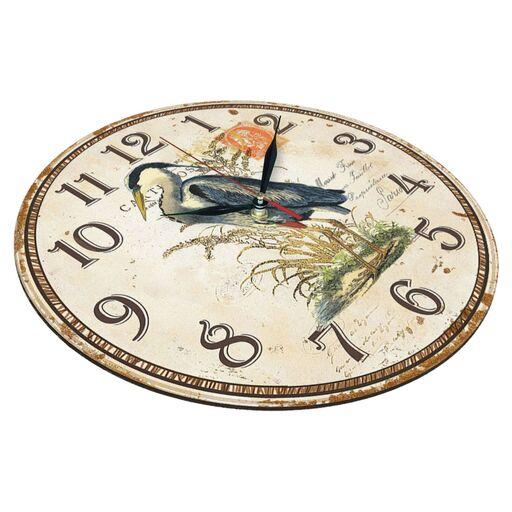 ساعت دیواری گرد مدل 1229 طرح مرغ ماهی خوار قطر 30 سانتیمتر