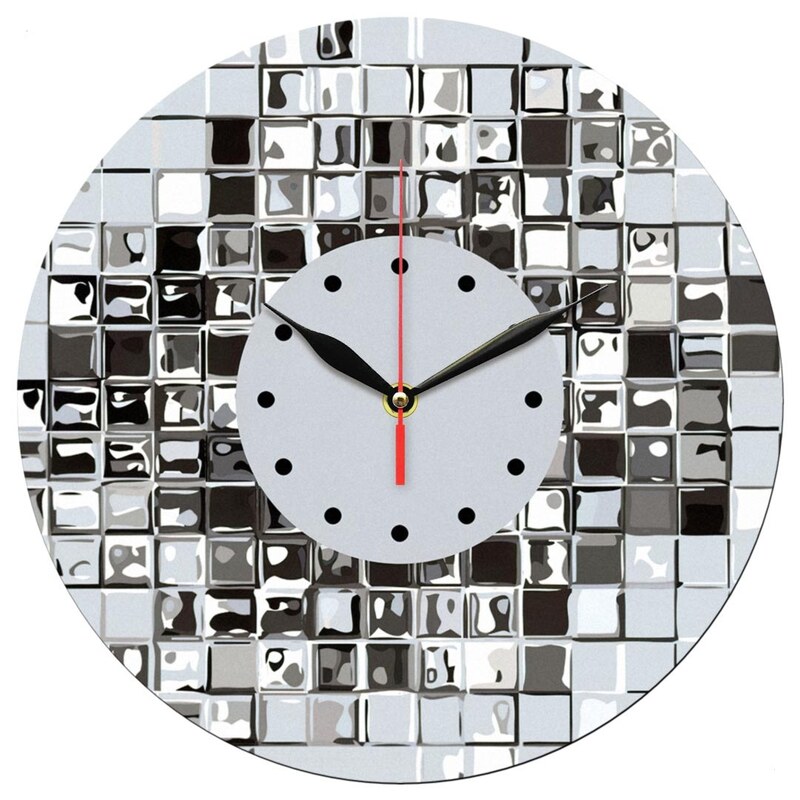ساعت دیواری گرد مدل 1320 طرح کاشی قطر 30 سانتیمتر