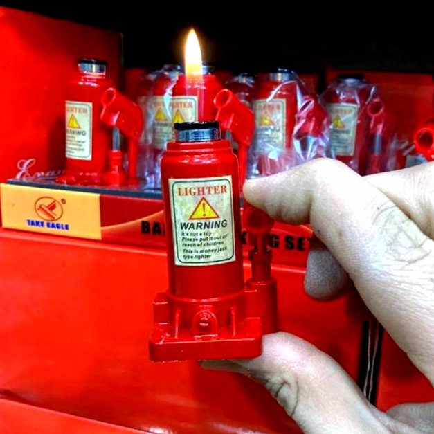 فندک  جک هیدرولیکی اورجینال اصل بسیار با کیفیت چراغ دار تزئینی دکوری کلکسیون تزیینی