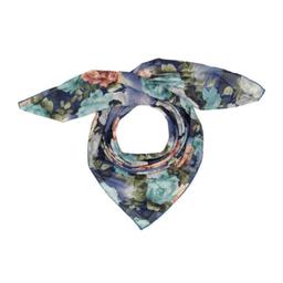 روسری برندلمیزطرح گلستان نواردوزی شده جهت مقاومت بیشترتک رنگ جنس حریر(ابعاد105در105)
