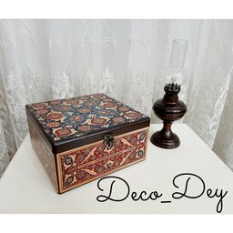 جعبه چوبی طرح سنتی دکوپاژ (در طرح های مختلف و دلخواه شما)