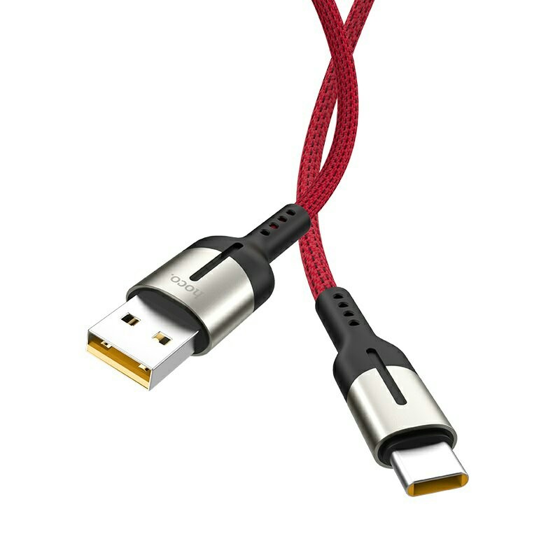 کابل شارژ USB به تایپ سی هوکو 5 آمپر مدل U68 طول 1.2 متر