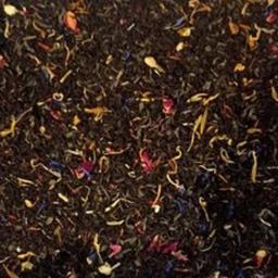 چای مراکشی 100 گرمی حاوی چای سبز و سیاه و شکوفه یاس تکه میوه استوایی و چند گیاه بومی دیگر