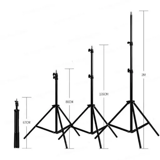 سه پایه رینگ لایت و دوربین 2 متری