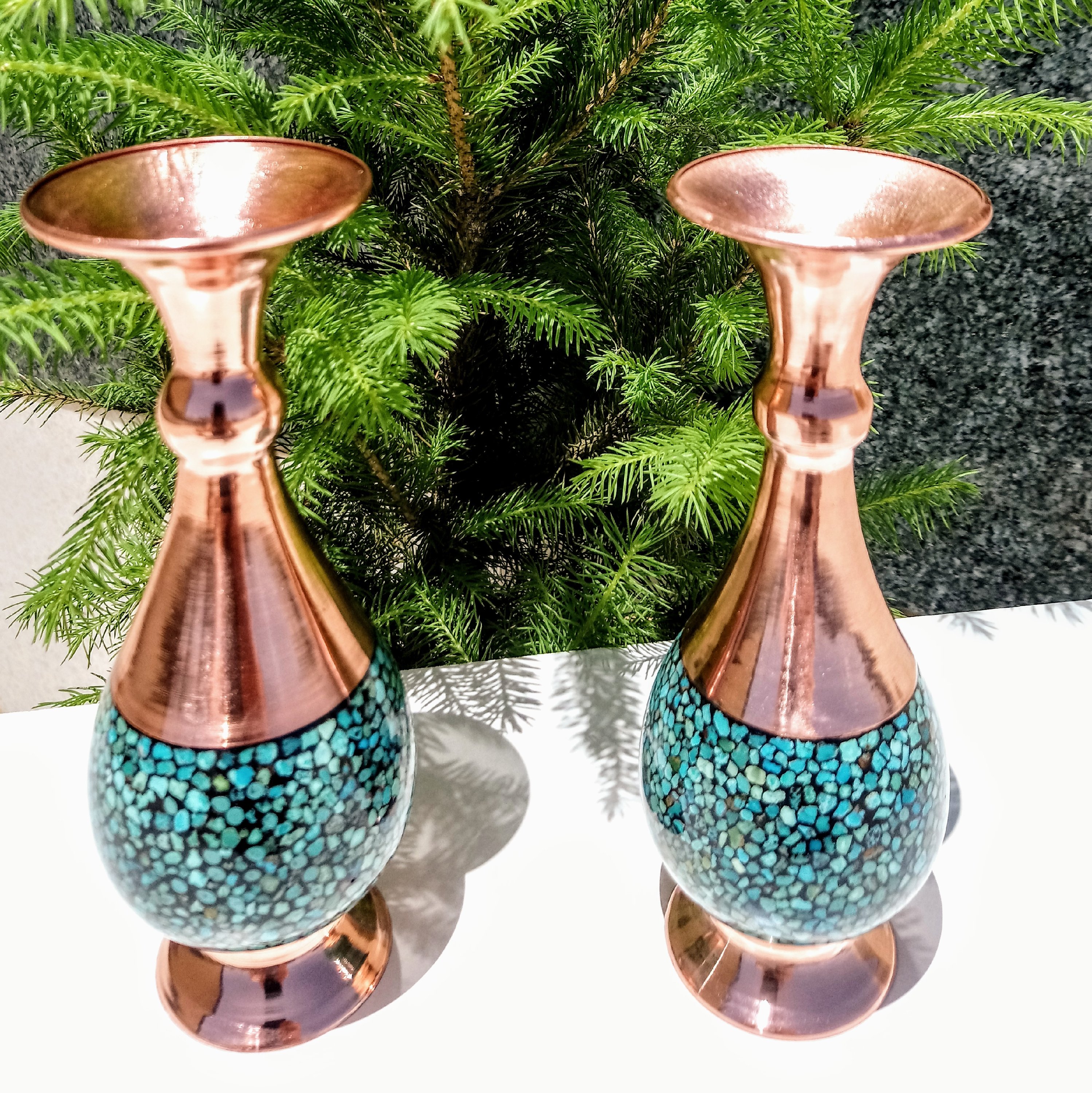 گلدان فیروزه کوبی 16س