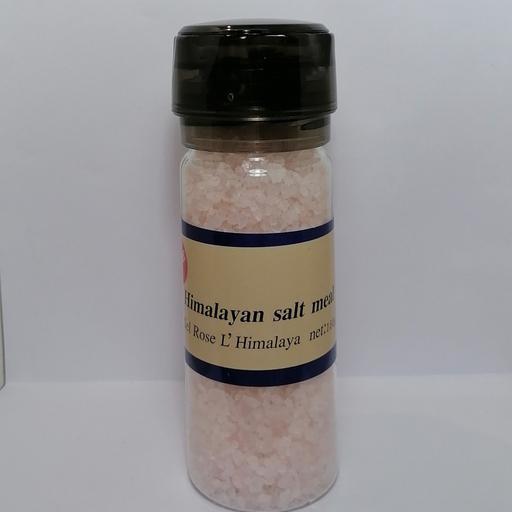 نمک صورتی هیمالیا دانه شکری 1 کیلویی بهمراه یک بسته دانه درشت 150 گرمی آسیاب دار