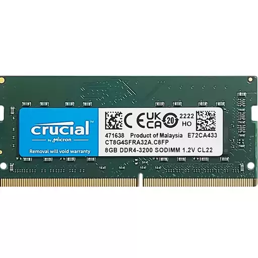 رم لپ تاپ کروشیال DDR4 3200MHZ 8GB