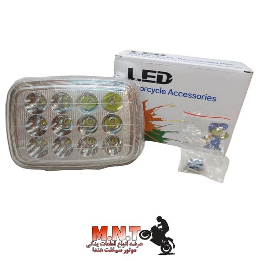 چراغ جلو موتور سیکلت 12 LED بازه مناسب برای هندا و طرح هندا