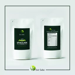 جلبک اسپیرولینا پودر بسته ی 200 گرمی خوراکی انسانی اکسیر سبز 
