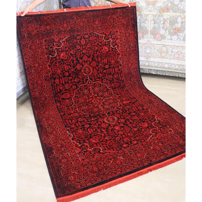 فرش قرمز بلوچی رنگ  کد 411A سایز 6 متری 700 شانه