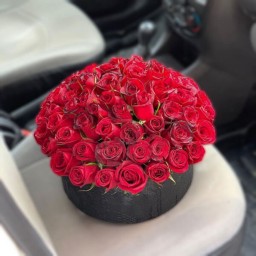 باکس گل گرد رز قرمز هلندی