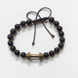 دستبند دمبل پهلوان ساخته شده از سنگ انیکس مناسب هدیه و روزمره