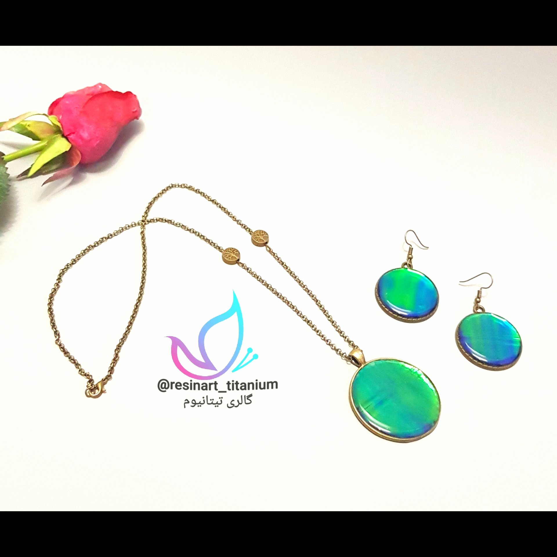 گوشواره و رومانتویی سنگ الکساندریت کد03
