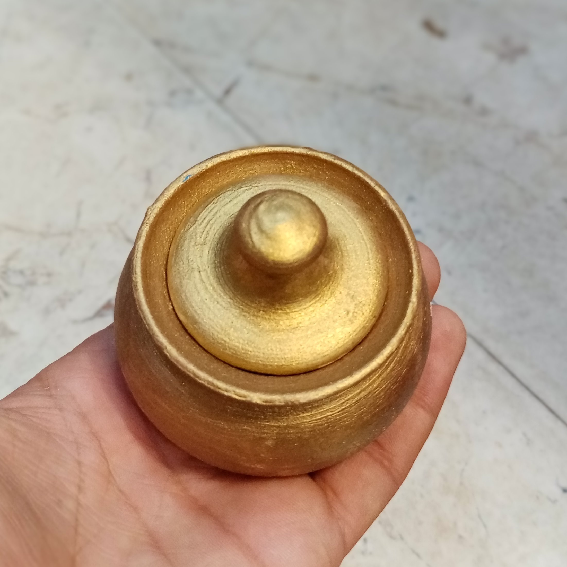 قندان سفالی فانتزی سایزکوچک