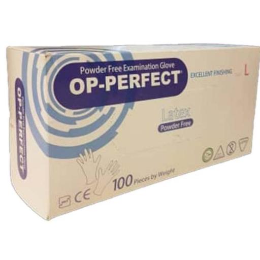 دستکش لاتکس مدل OP-PERFECT بسته 100 عددی سایز لارج