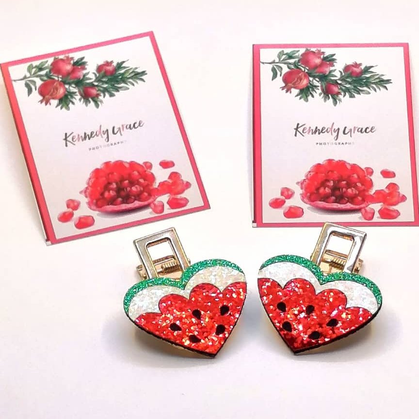 گیره مو هندوانه قلبی