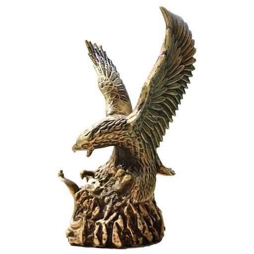 مجسمه دکوری برنجی مدل عقاب شکاری