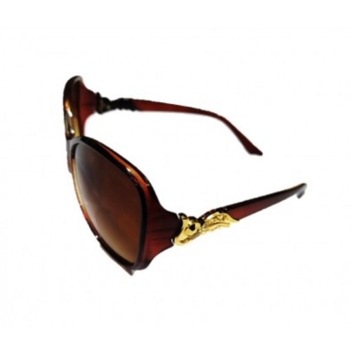 عینک آفتابی زنانه SKADA با UV 400 رنگ طلایی