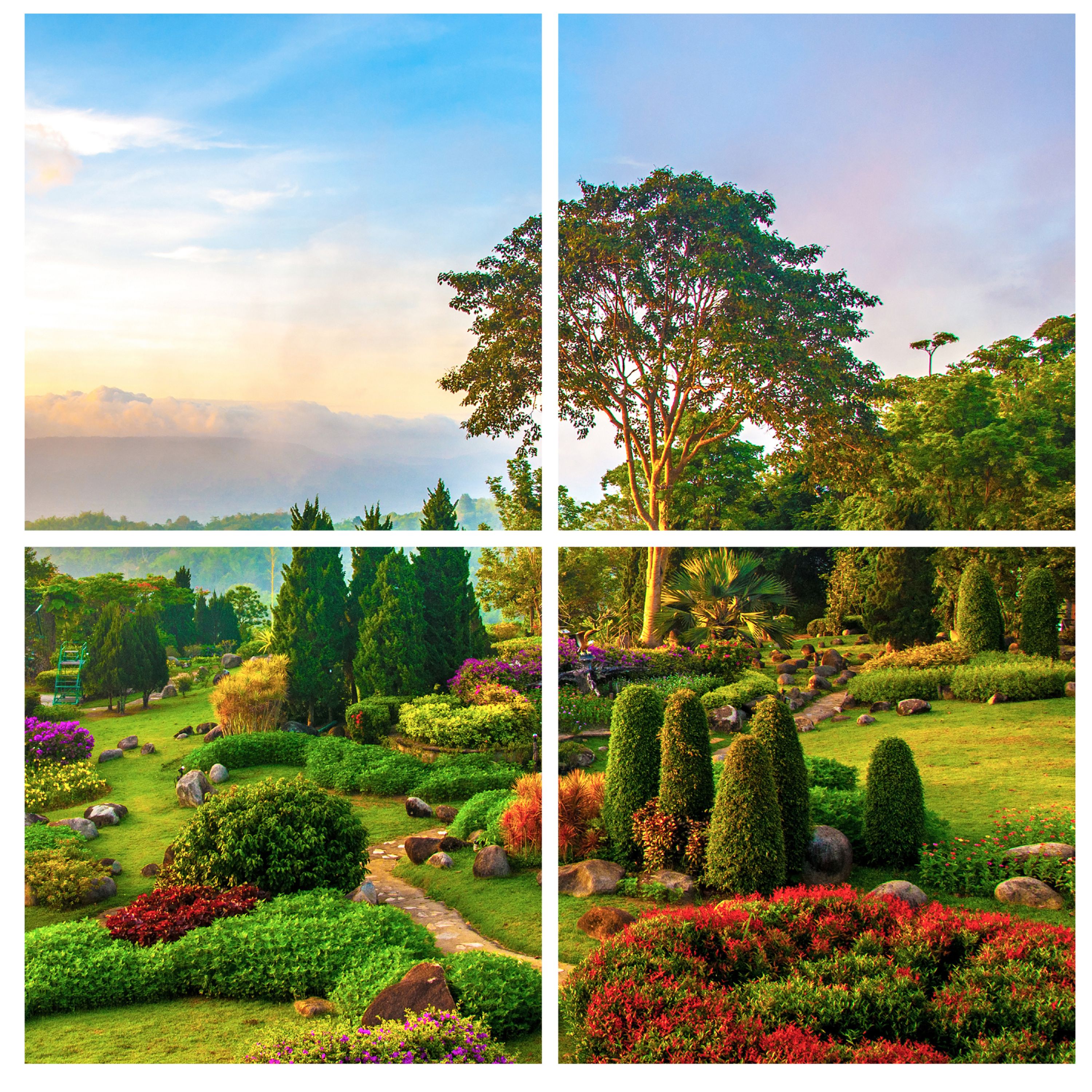 تابلو شاسی4تکه طرح طبیعت سایز کوچک