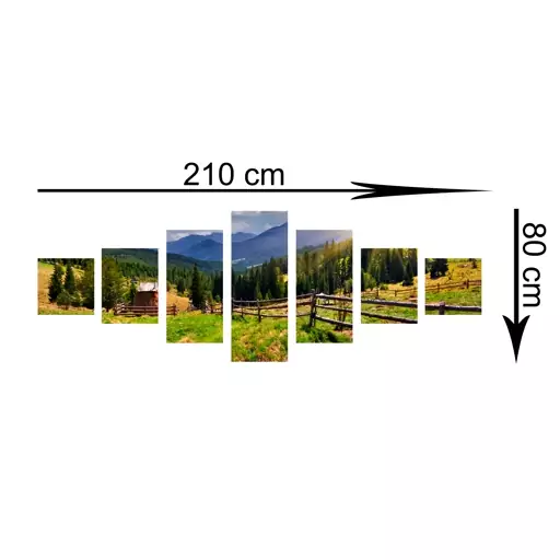 تابلو شاسی طرح دشت و کوهستان سایز 80X210
