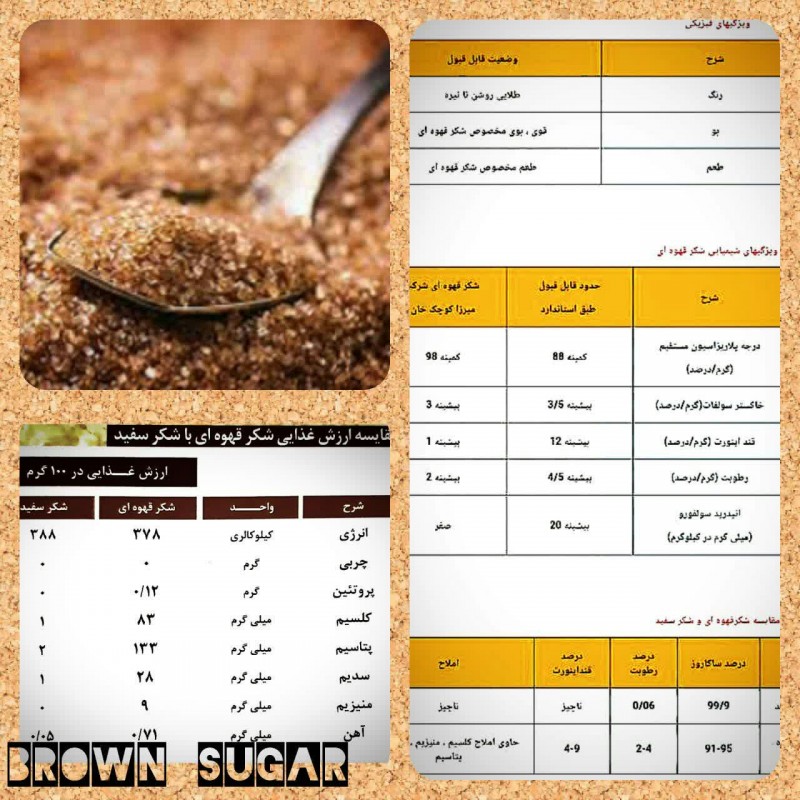 شکر قهوه ای طبیعی قیمت 25000 وزن یک کیلو