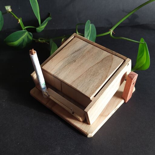 جعبه سیگار چوبی مدل سیگار تعارف کن رومیزی