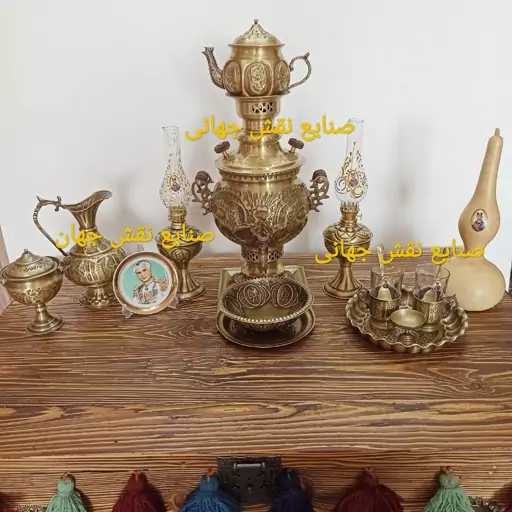 سماور برنجی ذغالی