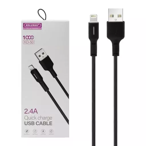 کابل تبدیل USB به MICROUSB کلومن مدل DK - 50 طول 1 متر مشکی