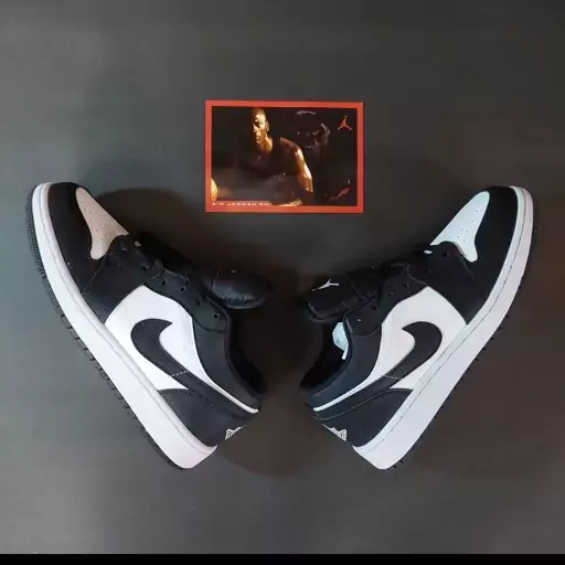 نایک ایر جردن 1 بدون ساق مشکی سفید Nike air jordan 1 low black white مشخصات